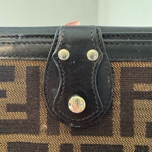 Fendi Black and Brown Monogram Briefcase